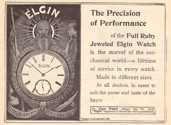Elgin Watch Ad circa 1800’s