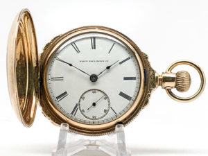 Elgin Pocket Watch the Gentlemen’s Dress Pocket Watch Housed in this Hunter Case circa 1883