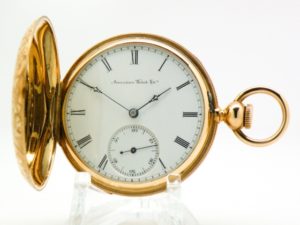 Pristine Rare Appleton Tracy & Company Pocket Watch Grade 1865 Housed in this Classic Solid 18K Gold Hunter Case circa 1873