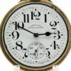 Hamilton Pocket Watch Railway Special Grade 992B Housed in a Beautiful Hamilton 10K Yellow GF Model 10 Railroad Case circa 1953
