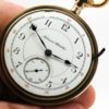 Antique Hampden Pocket Watch The Special Railway with a Beautiful Two Tone Movement Housed in a 10K GF Case circa 1907