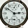 Pristine Elgin Pocket Watch Scarce 19 Jewel Railroad Model with Up / Down Wind Indicator Housed in a Keystone Mainliner Case circa 1913