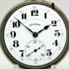 Antique Illinois Pocket Watch Railroad Grade Bunn Special Housed in 14K White Gold Filled Bunn Special Marked Case circa 1923