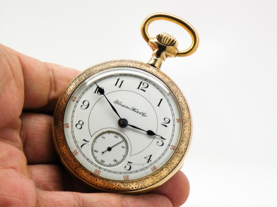 Antique Hampden Pocket Watch The Special Railway with a Beautiful Two ...