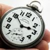 Extra Fine Hamilton Pocket Watch Railway Special Grade 992B Housed in this Hamilton Model 15 Stainless Steel Case circa 1951