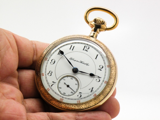 Antique Hampden Pocket Watch The Special Railway with a Beautiful Two ...