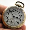Hamilton Pocket Watch Railway Special Grade 992B Housed in a Hamilton 10K Yellow GF Model A Case circa 1949