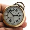 Pristine Illinois Pocket Watch Grade 161A 60 Hour Bunn Special with Elinvar Hairspring Housed in a Illinois Model 118 Case circa 1932