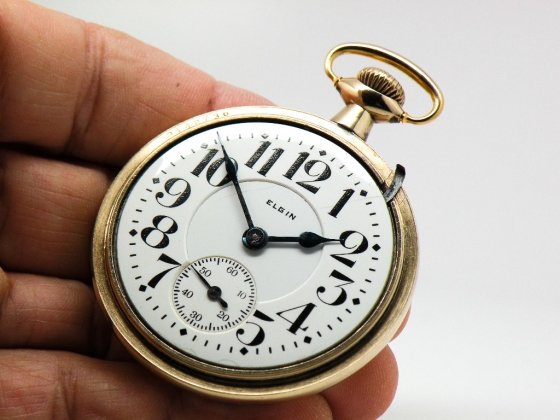 Pristine Antique Elgin Pocket Watch 19 Jewel Railroad Model B.W ...