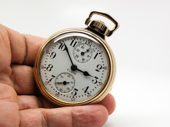 Pristine Elgin Pocket Watch Scarce 19 Jewel Railroad Model with Up ...