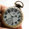 Antique Ball Hamilton Pocket Watch Grade 999P 21 Jewel Official Railroad Standard Housed in Yellow GF Railroad Case circa 1925