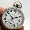 Antique Illinois Pocket Watch Railroad Grade Bunn Special Housed in 14K White Gold Filled Bunn Special Marked Case circa 1923