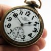 Antique Ball Hamilton Pocket Watch Grade 999P 21 Jewel Official Railroad Standard Housed in Yellow GF Railroad Case circa 1925