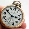 Pristine Hamilton Railway Special Pocket Watch Grade 992B Housed in a Hamilton Model 2 Glass Back Display Case circa 1942