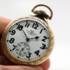 Antique Ball Hamilton Pocket Watch Grade 999P 21 Jewel Official Railroad Standard Housed in Yellow GF Railroad Case circa 1925