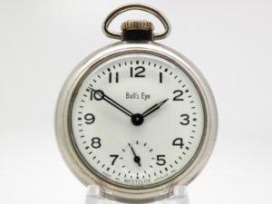 Vintage Westclox Pocket Watch Model Bulls Eye Size 16 Measuring 2 Inches in Diameter the Most Popular of Sizes circa 1950s