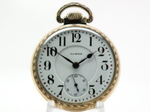Extra Fine Antique Illinois Pocket Watch Railroad Grade 21 Jewel Bunn Special Movement Housed in a Beautiful 10K Yellow Gold Fill Case circa 1918