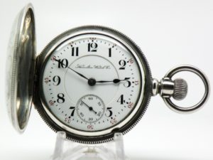 Pristine Hamilton Pocket Watch Railroad Grade 941 Lever Set with 21 Jewels Housed is this Beautiful Coin Silver Hunter Case circa 1900