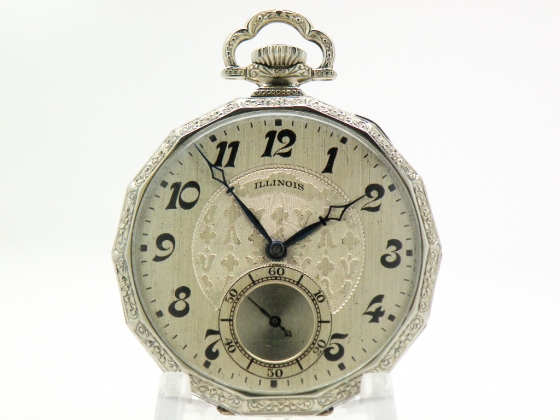 1923 Gents 14KYGF 12S Illinois Criterion 17J Cushion Shape Pocket Watch  Sold NR