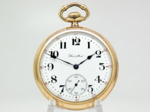 Pristine Hamilton Pocket Watch Railroad Grade 992 Ornate Model 1 Lever Set Movement Housed in Beautiful Rose Gold Fill Case circa 1910