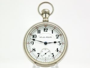 Pristine Antique Hamilton Pocket Watch Railroad Grade 940 with 21 Jewel Movement Housed in this Classic Nickel Silver Case circa 1903