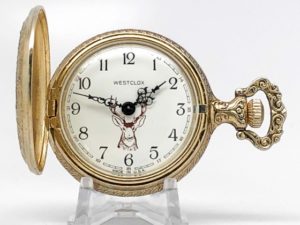 Westclox Hunter Case Pocket Watch Made in the U.S.A. circa 1950s