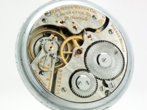 Antique Hamilton Pocket Watch Railroad Grade 992 Model 1 Housed in this Beautifully Engraved Silver Tone Case circa 1913