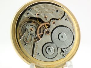 Hamilton Pocket Watch Railroad Grade 992E Housed in this Wadsworth Bar Over Crown 10K Gold Fill Railroad Case circa 1935