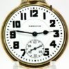 Hamilton Pocket Watch Railroad Grade 992E Housed in this Wadsworth Bar Over Crown 10K Gold Fill Railroad Case circa 1935