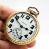 Hamilton Pocket Watch Railroad Grade 992E Housed in this Wadsworth Bar Over Crown 10K Gold Fill Railroad Case circa 1935