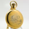 Westclox Pocket Watch The Conductor with Train Engraved on Back with Chain with Belt Hoop Clasp and Display Stand Included circa 1970s