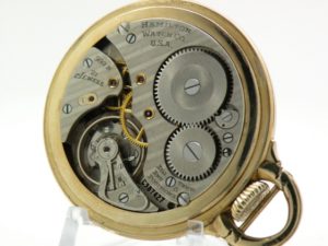 Hamilton Pocket Watch Railway Special Grade 992B Housed in a Beautiful Hamilton 10K Yellow GF Model 10 Railroad Case circa 1953