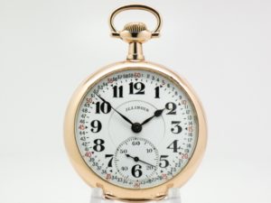 Extra Fine Illinois Pocket Watch 21 Jewel Railroad Grade Sangamo Special Housed in a 10K Rose Gold Fill Crescent Case circa 1915