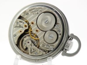 Extra Fine Hamilton Pocket Watch Railway Special Grade 992B Housed in this Hamilton Model 15 Stainless Steel Case circa 1951