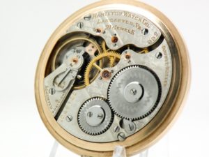 Pristine Hamilton Pocket Watch Railroad Grade 992 Lever Set Movement Housed in Yellow Gold Filled Railroad Case circa 1913