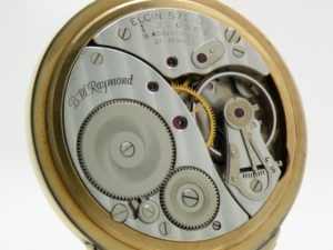 Elgin Pocket Watch 21 Jewel B.W. Raymond Railroad Grade 571 Housed in this Elgin 10K GF Streamliner Case circa 1954