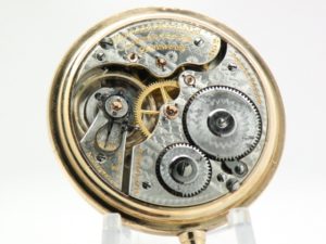 Antique Hamilton Pocket Watch Railroad Grade 992 Model 1 with Ornate Damasking Housed in this Gold Fill Case circa 1913