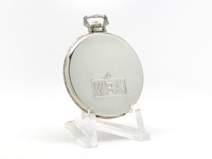 Elgin Art Deco Gentleman’s Dress Pocket Watch in 14K Solid White Gold Case