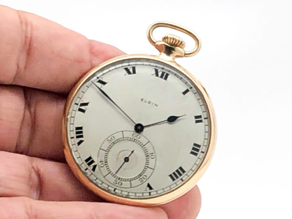 G.M Wheeler Elgin Grade 452 Pocket Watch Housed in a 14K Solid Gold Case