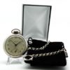 Westclox Pocket Watch Model Scotty Size 16 Measuring 2 Inches In Diameter the Most Popular of Sizes with Vintage Chain and Belt Hoop Clasp circa 1950s