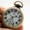 Antique Ball Hamilton Pocket Watch Grade 999P 21 Jewel Official Railroad Standard Housed in Yellow GF Railroad Case circa 1925