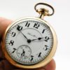 Pristine Hamilton Pocket Watch Railroad Grade 992 Lever Set Movement Housed in Yellow Gold Filled Railroad Case circa 1913