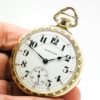 Pristine Hamilton Pocket Watch Railroad Grade 992 Housed in the Elusive 14K Green Gold Fill Wadsworth Cross Bar Case circa 1924