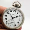 Antique Illinois Pocket Watch Railroad Grade Bunn Special Housed in 14K White Gold Filled Bunn Special Marked Case circa 1923
