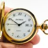 New Modern Hunter Case Pocket Watch High Quality Swiss Quartz Movement with Date Function By Jean Pierre of Switzerland