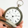 Pristine Antique Elgin Pocket Watch Key Wind and Key Set Size 18 and Housed in this Beautiful Dueber Case Company Silverine Case circa 1885