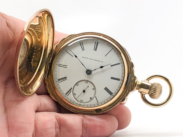 Elgin Pocket Watch the Gentlemen’s Dress Pocket Watch Housed in this Hunter Case circa 1883