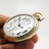 Hamilton Pocket Watch Railway Special Grade 992B Housed in a Hamilton 10K Yellow GF Model A Case circa 1949