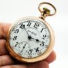 Extra Fine Antique Illinois Pocket Watch 21 Jewel Railroad Grade Bunn Special with a Pristine Heavy Gothic Dial Housed in this Wadsworth Case circa 1907