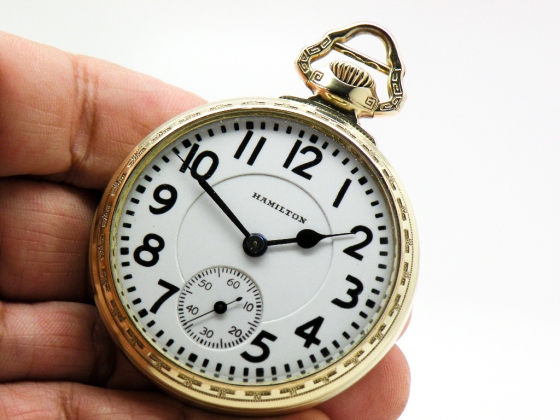 Pristine Antique Hamilton Pocket Watch Railroad Grade 992 Housed in the ...